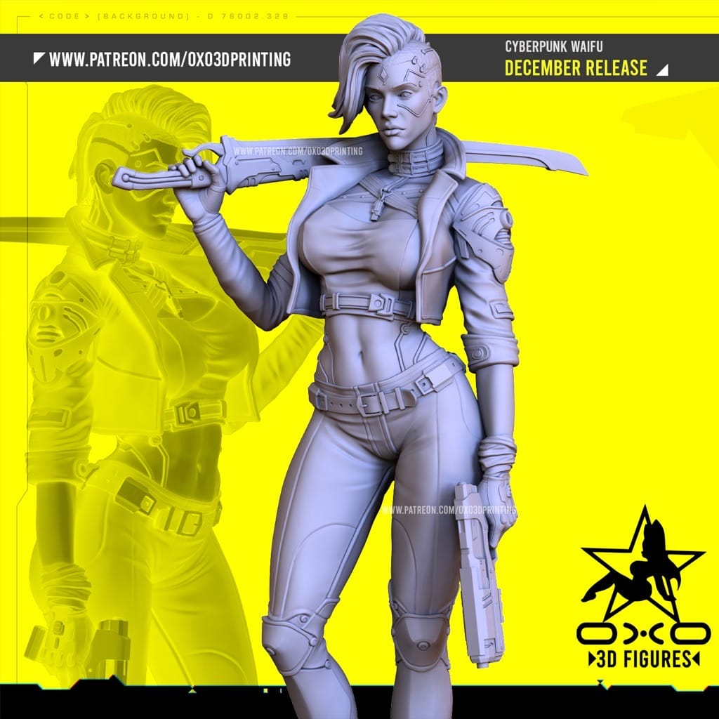 P站图纸印象馆 OXO3D 赛博朋克 人型机器人 OXO3D 赛博朋克 人型机器人