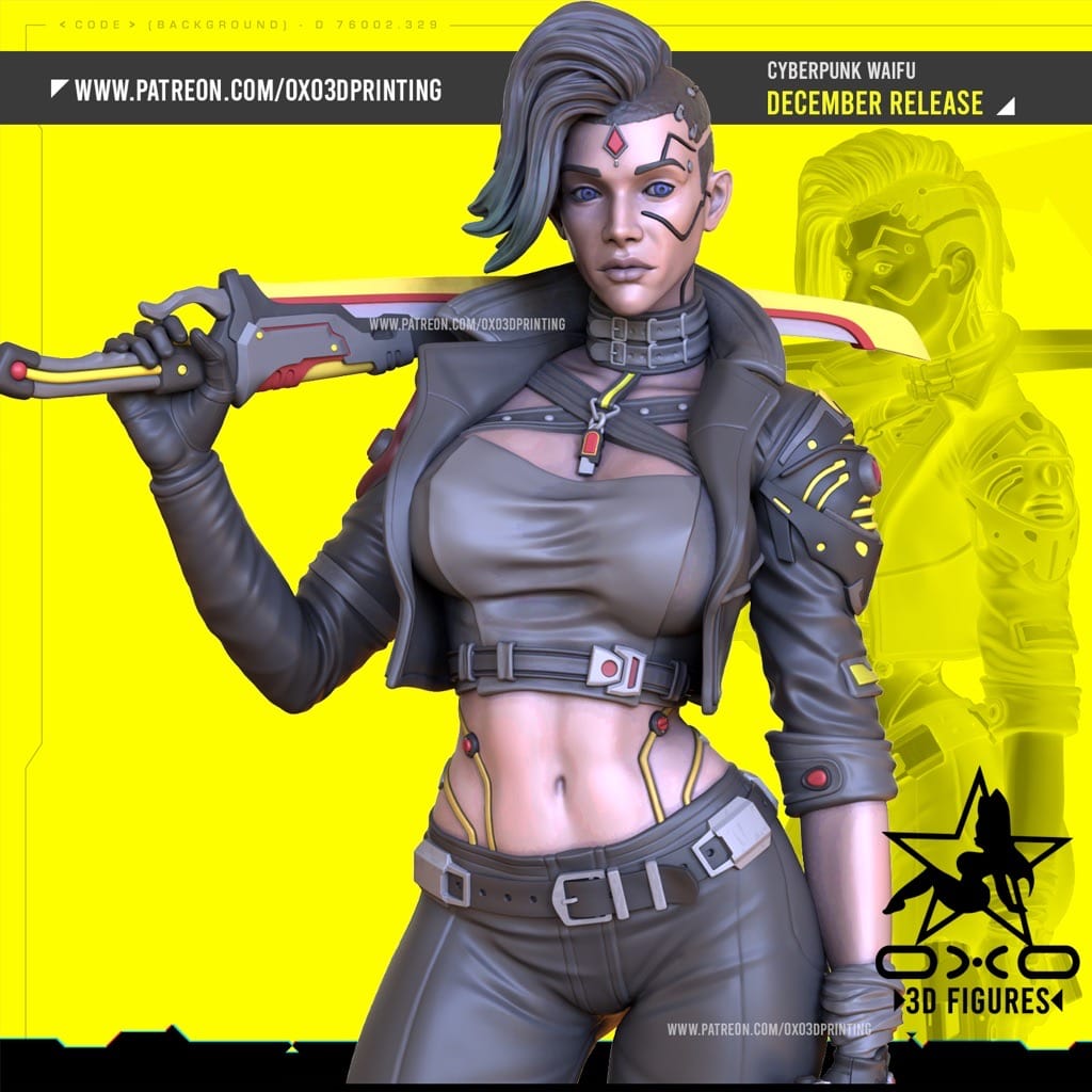 P站图纸印象馆 OXO3D 赛博朋克 人型机器人 OXO3D 赛博朋克 人型机器人