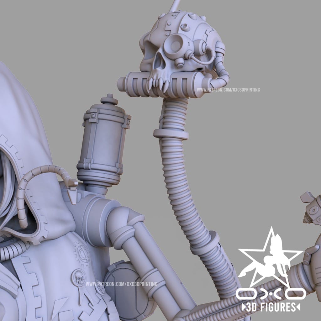 P站图纸印象馆 OXO3D 战锤40k 机械教军士 OXO3D 战锤40k 机械教军士