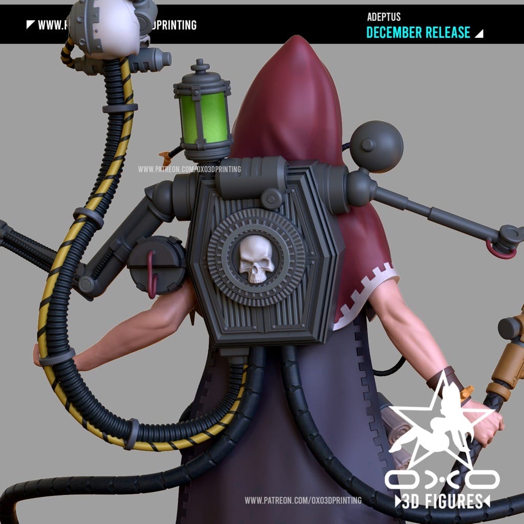 P站图纸印象馆 OXO3D 战锤40k 机械教军士 OXO3D 战锤40k 机械教军士