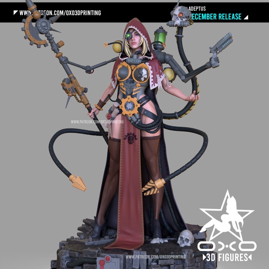 P站图纸印象馆 OXO3D 战锤40k 机械教军士 OXO3D 战锤40k 机械教军士