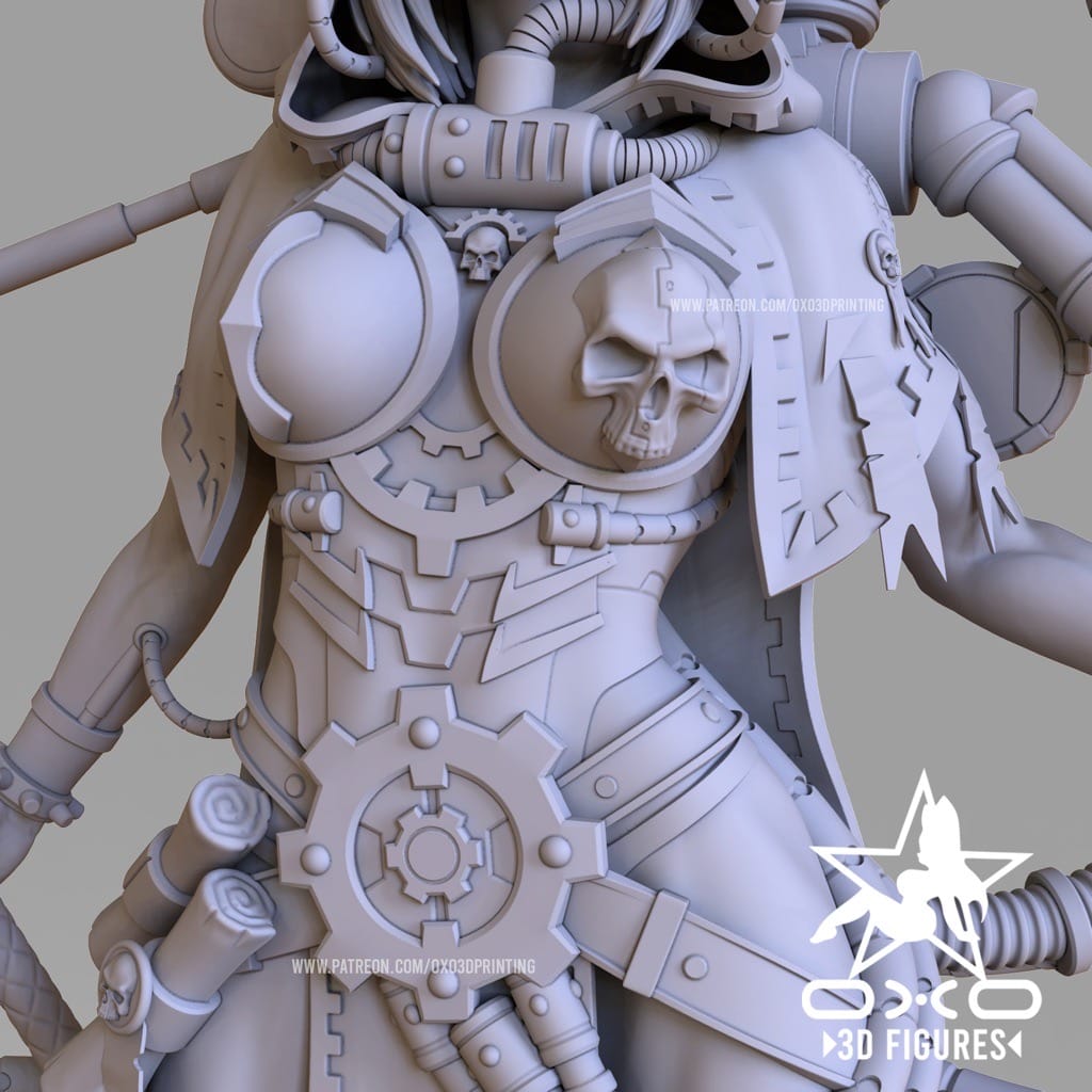 P站图纸印象馆 OXO3D 战锤40k 机械教军士 OXO3D 战锤40k 机械教军士