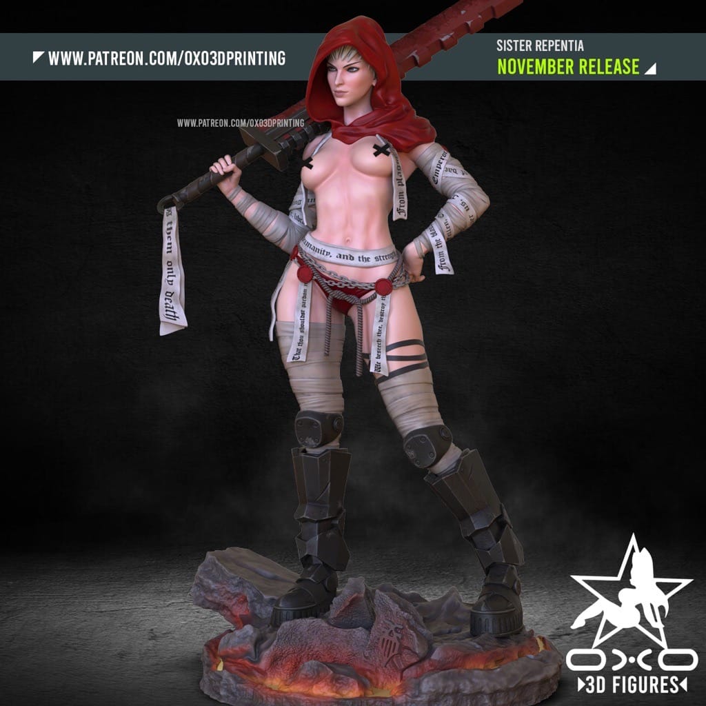 P站图纸印象馆 OXO3D 战锤40K 赎罪修女 OXO3D 战锤40K 赎罪修女