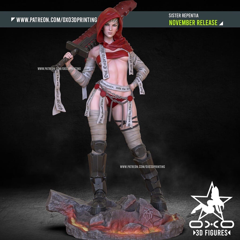 P站图纸印象馆 OXO3D 战锤40K 赎罪修女 OXO3D 战锤40K 赎罪修女