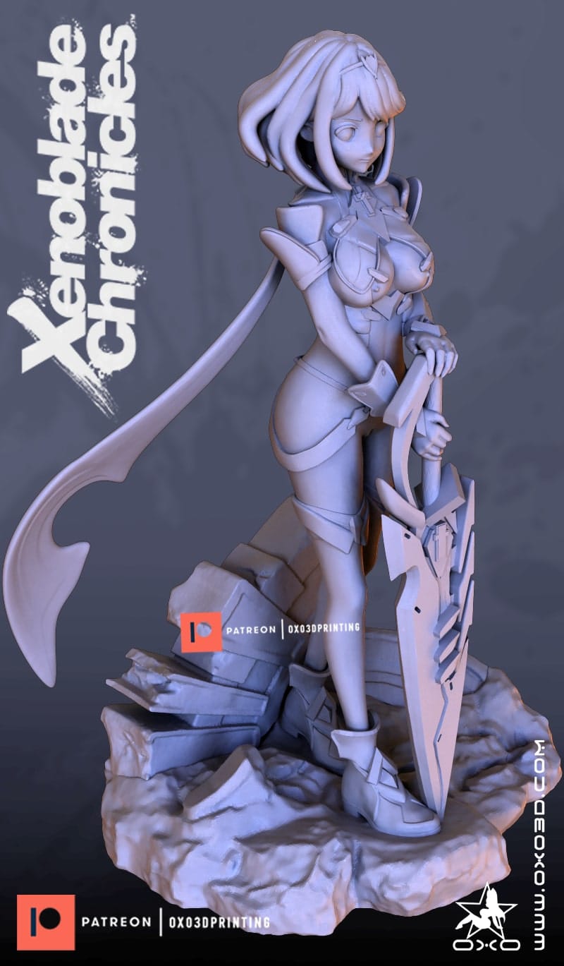 P站图纸印象馆 OXO3D 异度之刃 焰 OXO3D 异度之刃 焰