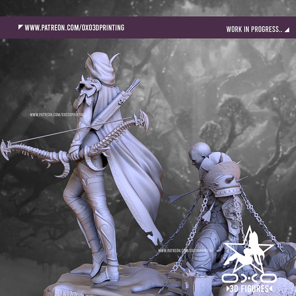 P站图纸印象馆 OXO3D 魔兽世界 希尔瓦娜斯·风行者 OXO3D 魔兽世界 希尔瓦娜斯·风行者