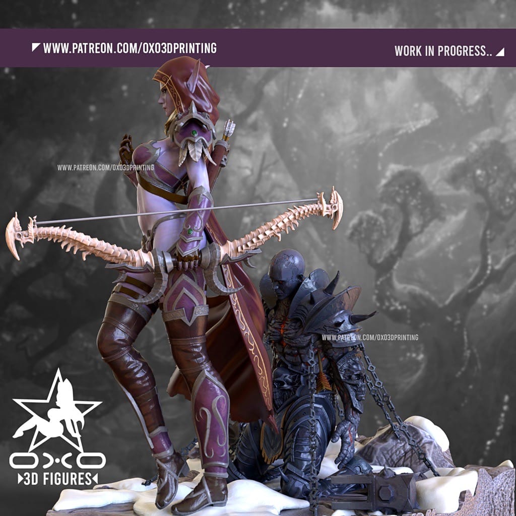 P站图纸印象馆 OXO3D 魔兽世界 希尔瓦娜斯·风行者 OXO3D 魔兽世界 希尔瓦娜斯·风行者