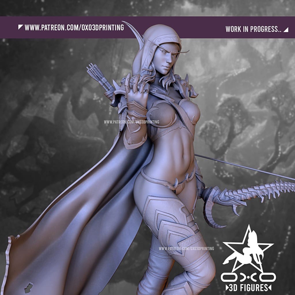 P站图纸印象馆 OXO3D 魔兽世界 希尔瓦娜斯·风行者 OXO3D 魔兽世界 希尔瓦娜斯·风行者