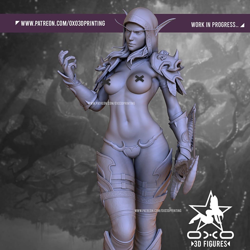 P站图纸印象馆 OXO3D 魔兽世界 希尔瓦娜斯·风行者 OXO3D 魔兽世界 希尔瓦娜斯·风行者