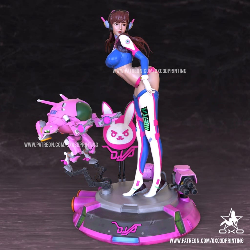 P站图纸印象馆 OXO3D 守望先锋 D.Va OXO3D 守望先锋 D.Va