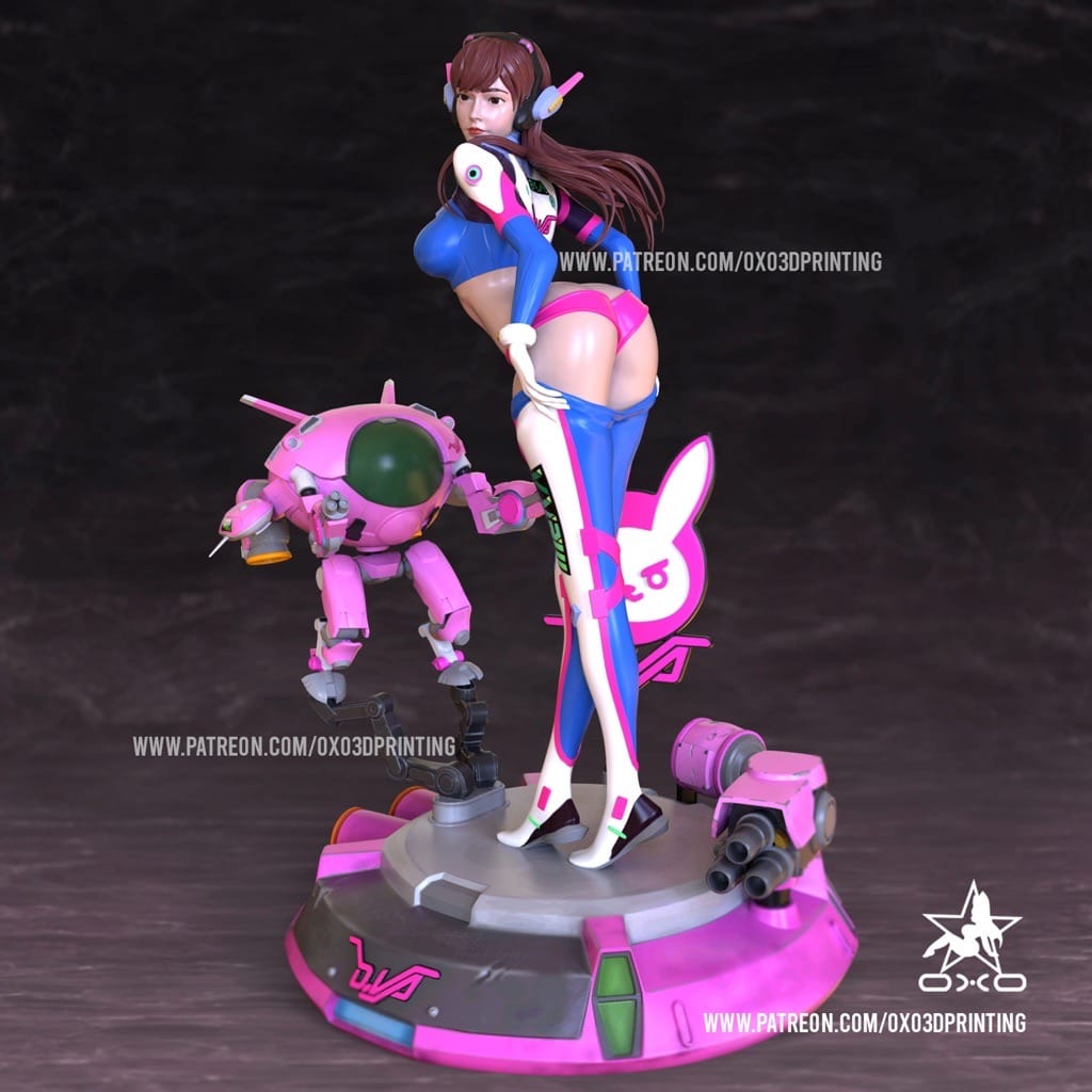 P站图纸印象馆 OXO3D 守望先锋 D.Va OXO3D 守望先锋 D.Va