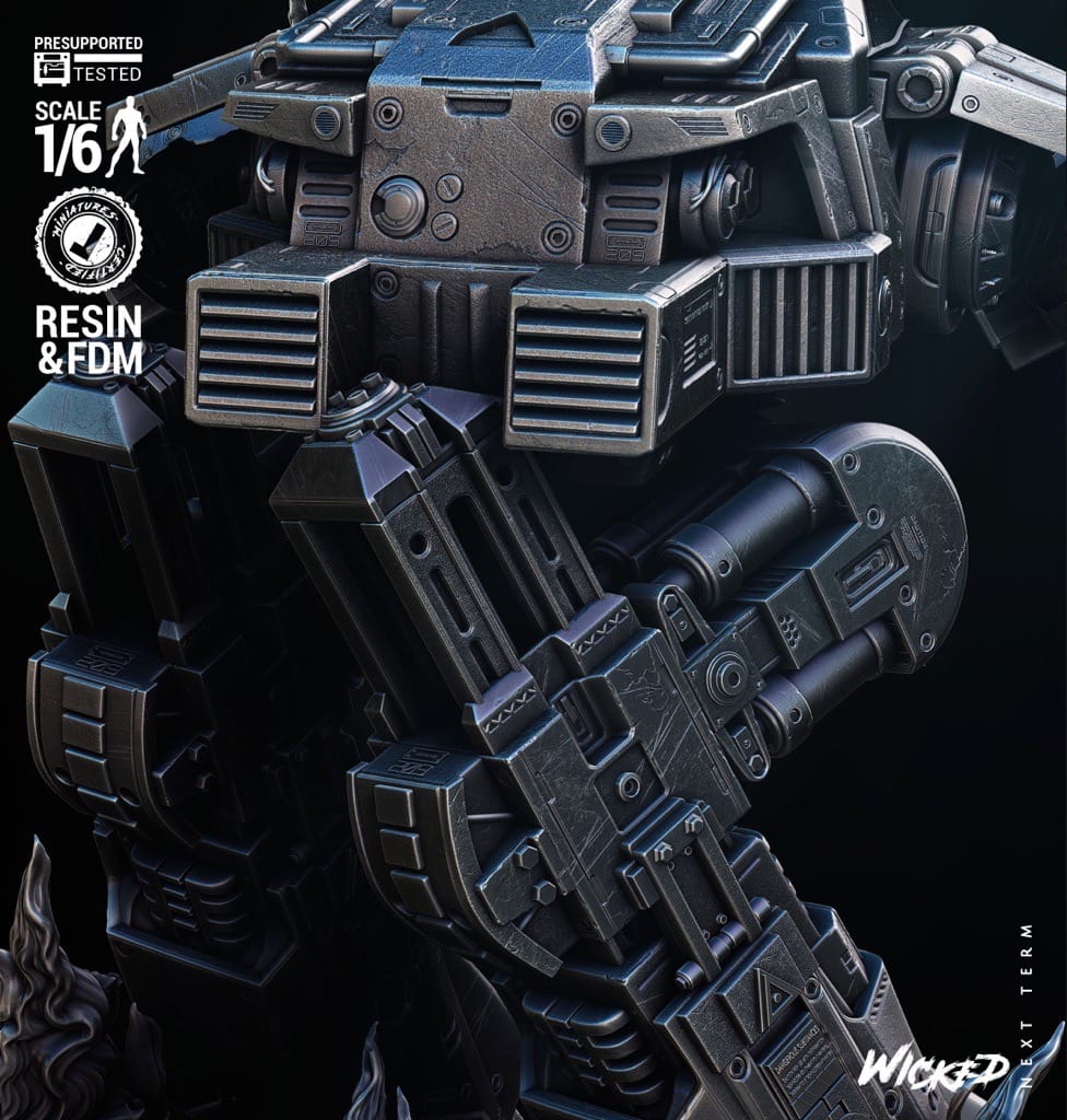 P站图纸印象馆 3DWicked 机械战警 ED-209 3DWicked 机械战警 ED-209