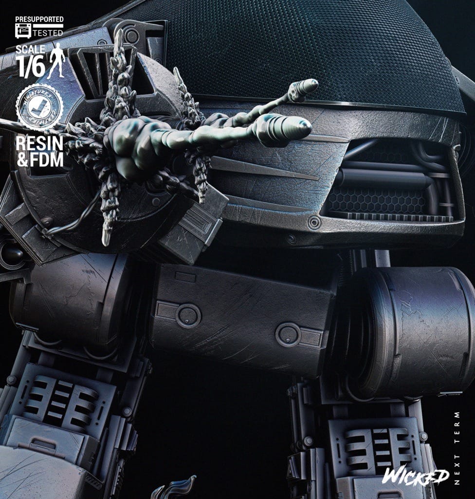 P站图纸印象馆 3DWicked 机械战警 ED-209 3DWicked 机械战警 ED-209