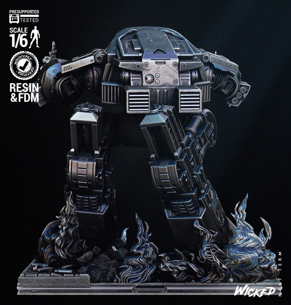 P站图纸印象馆 3DWicked 机械战警 ED-209 3DWicked 机械战警 ED-209