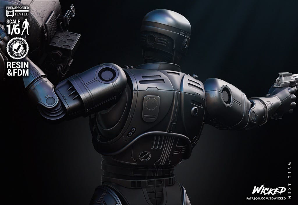 P站图纸印象馆 3DWicked 机械战警和ED-209 3DWicked 机械战警和ED-209