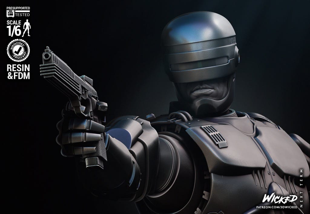 P站图纸印象馆 3DWicked 机械战警和ED-209 3DWicked 机械战警和ED-209