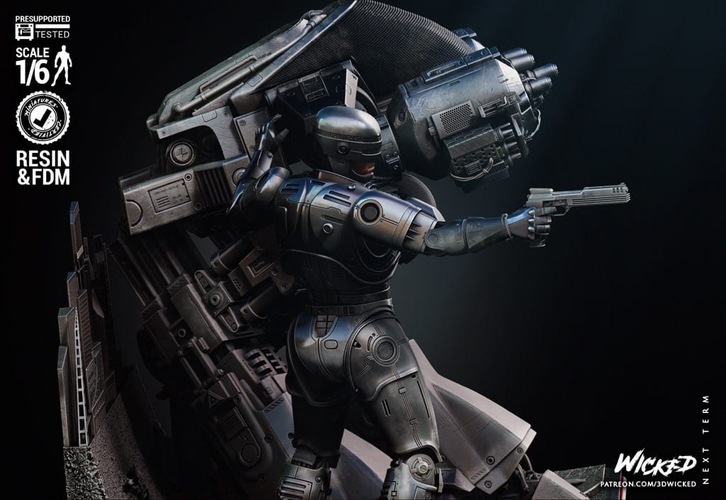 P站图纸印象馆 3DWicked 机械战警和ED-209 3DWicked 机械战警和ED-209