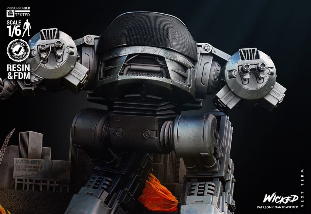 P站图纸印象馆 3DWicked 机械战警和ED-209 3DWicked 机械战警和ED-209
