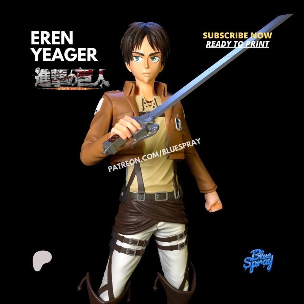 P站图纸印象馆 Blue Spray 进击的巨人 艾伦·耶格尔 Blue Spray 进击的巨人 艾伦·耶格尔