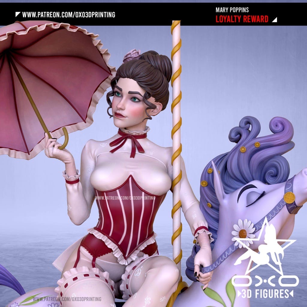 P站图纸印象馆 OXO3D 欢乐满人间 玛丽·波平斯 OXO3D 欢乐满人间 玛丽·波平斯