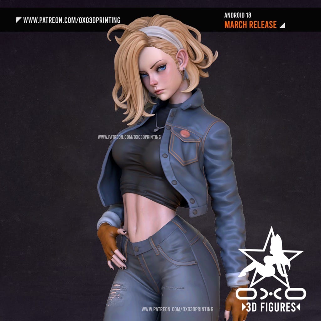 P站图纸印象馆 OXO3D 龙珠 人造人18号 OXO3D 龙珠 人造人18号