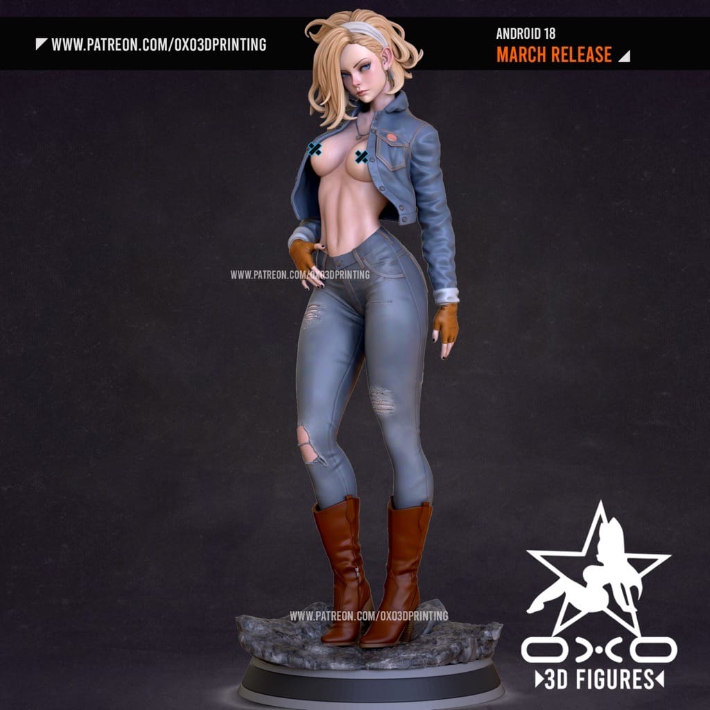 P站图纸印象馆 OXO3D 龙珠 人造人18号 OXO3D 龙珠 人造人18号