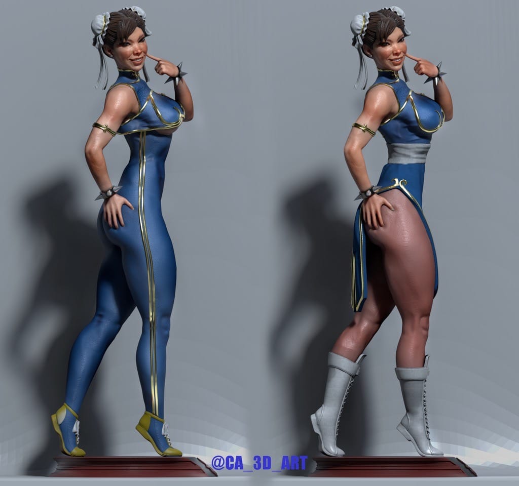 P站图纸印象馆 CA3D 街头霸王 春丽 CA3D 街头霸王 春丽