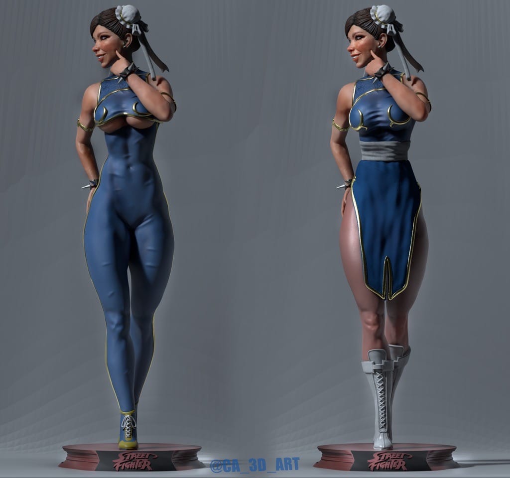 P站图纸印象馆 CA3D 街头霸王 春丽 CA3D 街头霸王 春丽