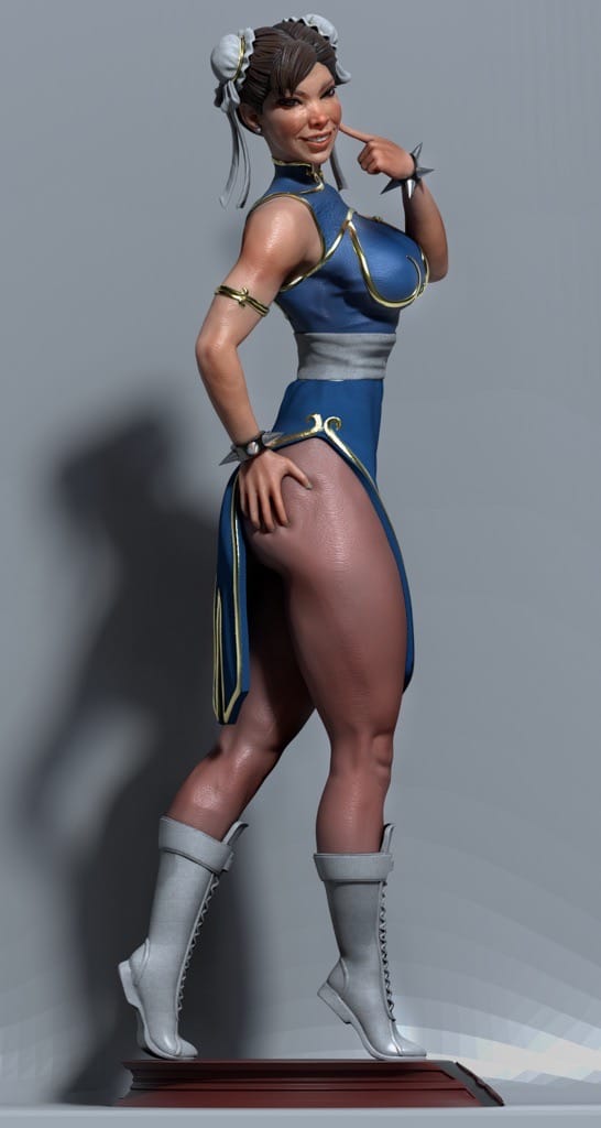 P站图纸印象馆 CA3D 街头霸王 春丽 CA3D 街头霸王 春丽