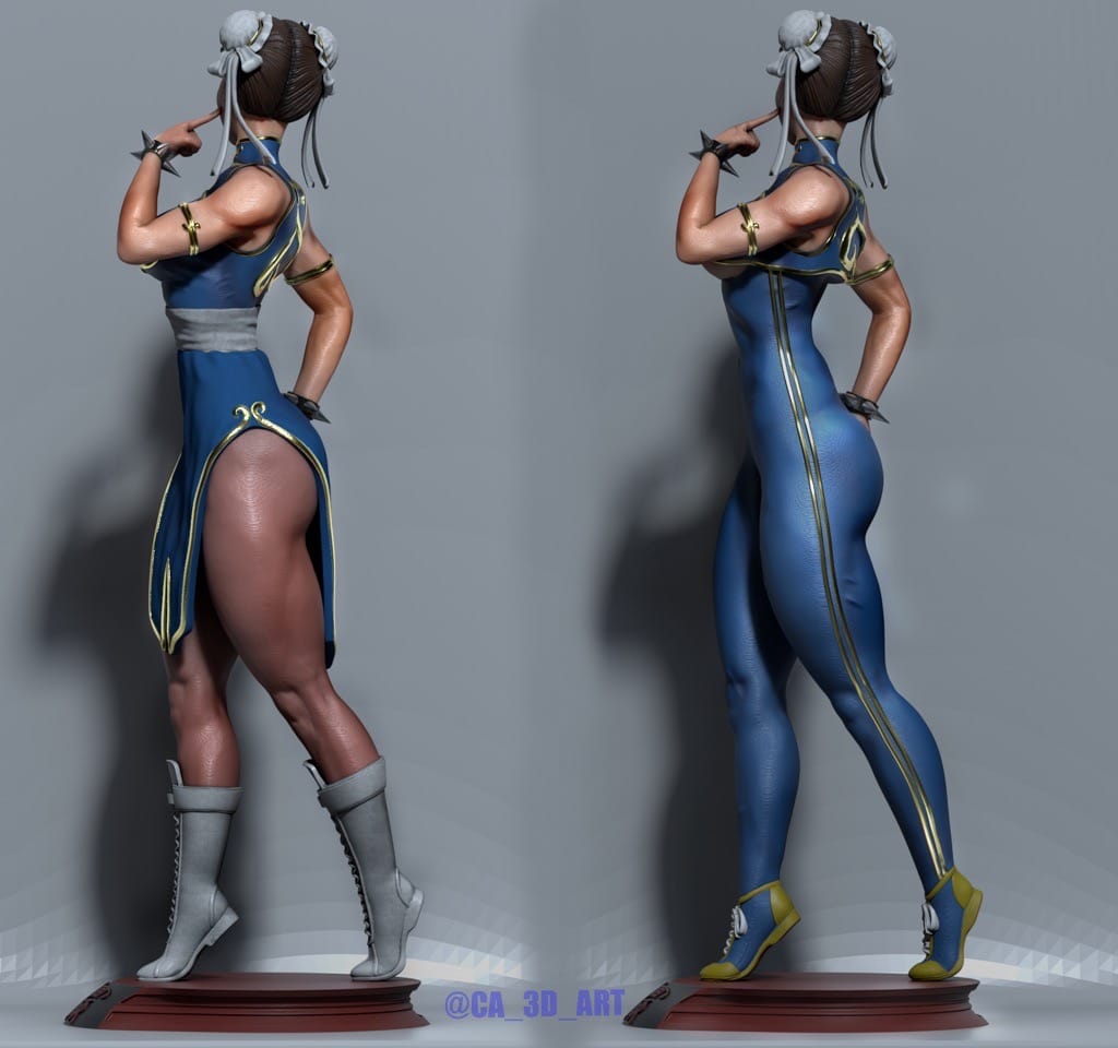 P站图纸印象馆 CA3D 街头霸王 春丽 CA3D 街头霸王 春丽