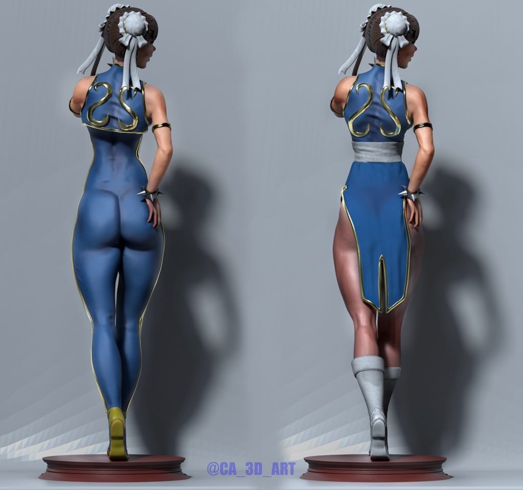 P站图纸印象馆 CA3D 街头霸王 春丽 CA3D 街头霸王 春丽