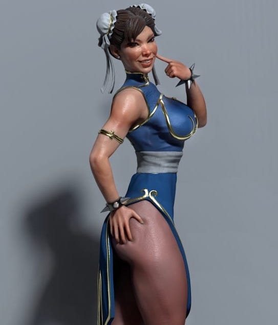 P站图纸印象馆 CA3D 街头霸王 春丽 CA3D 街头霸王 春丽