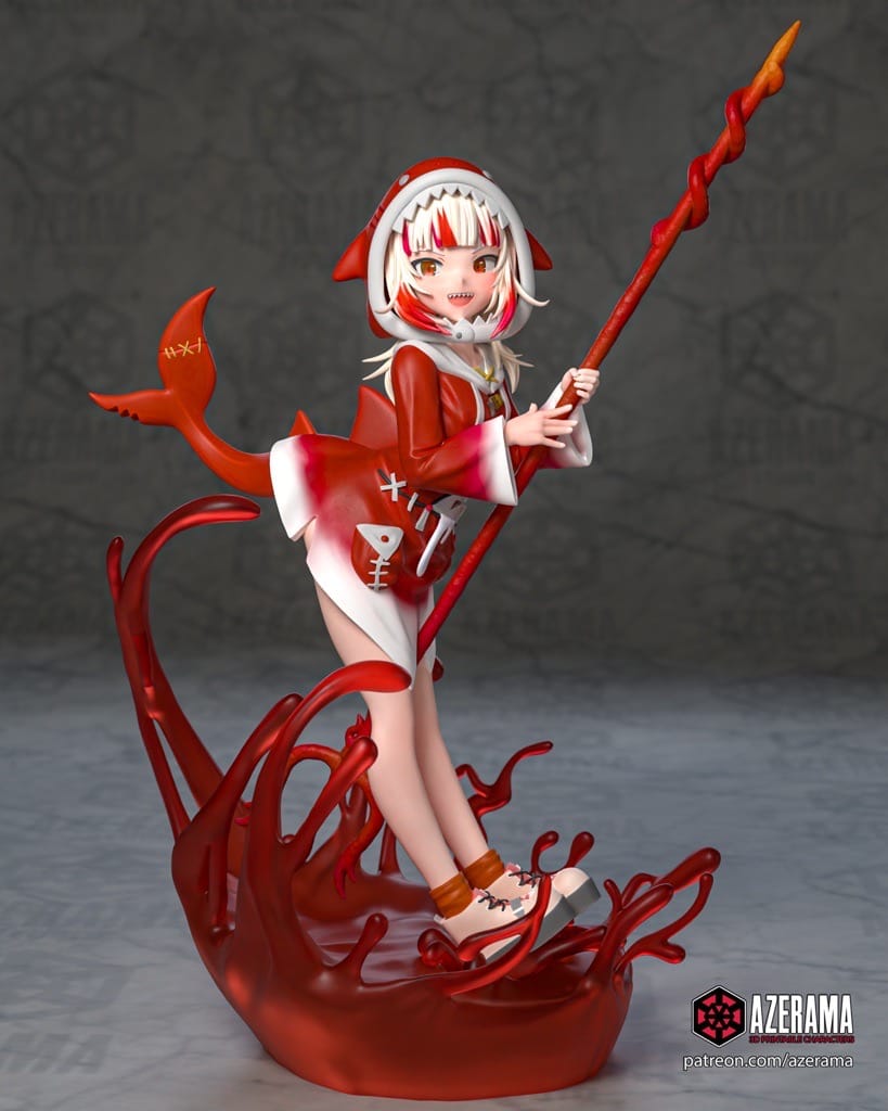 P站图纸印象馆 Azerama vtuber 噶呜·古拉 Azerama vtuber 噶呜·古拉