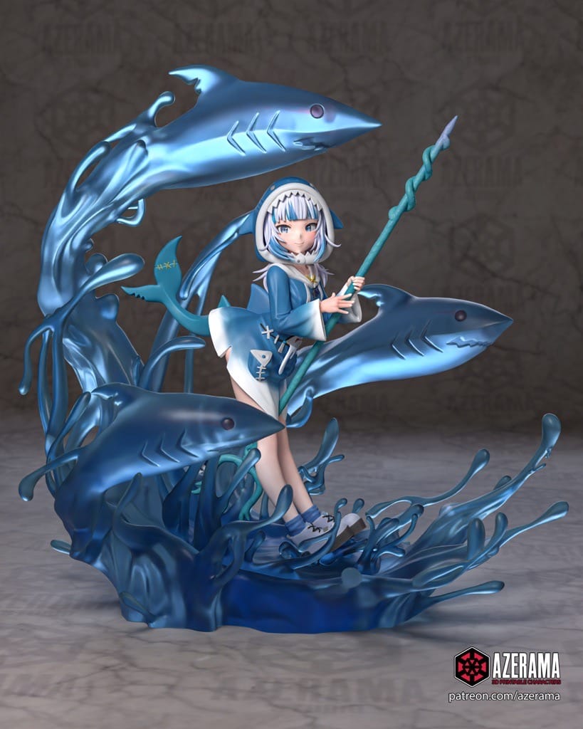 P站图纸印象馆 Azerama vtuber 噶呜·古拉 Azerama vtuber 噶呜·古拉