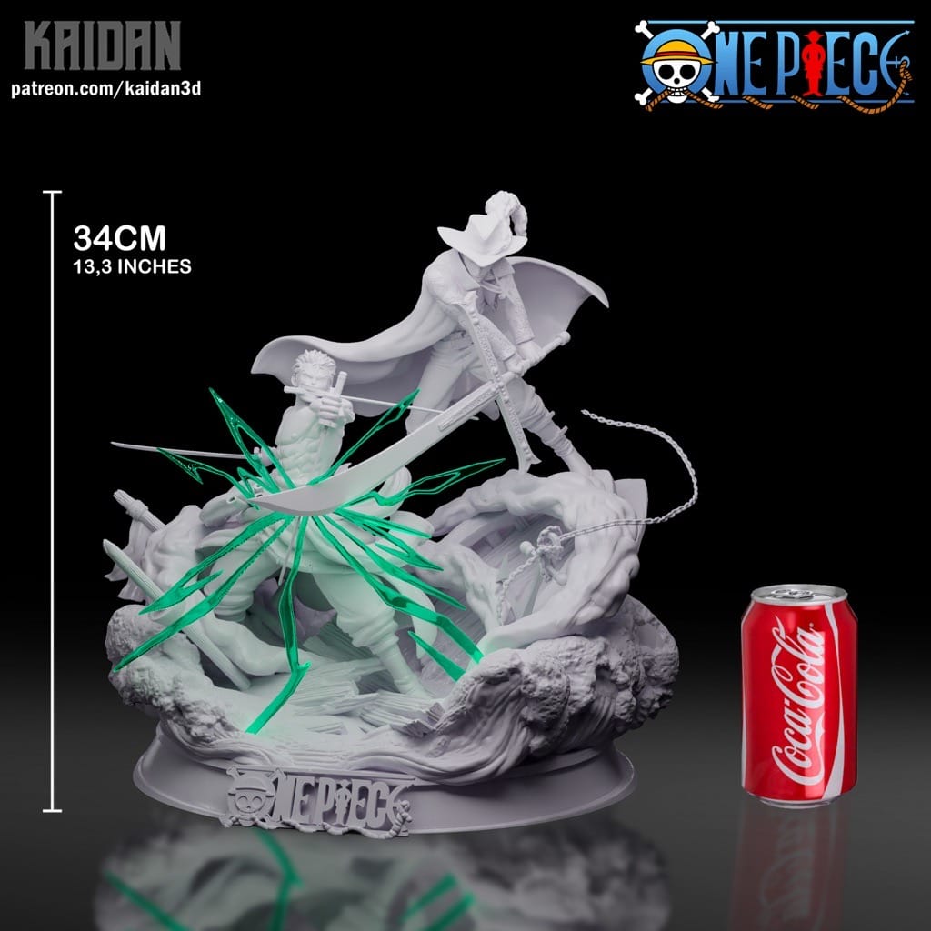 P站图纸印象馆 Kaidan 海贼王 索隆VS鹰眼米霍克 Kaidan 海贼王 索隆VS鹰眼米霍克