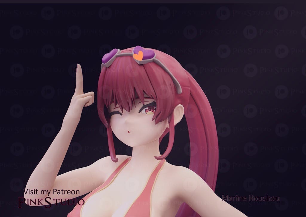 P站图纸印象馆 Pink Studio vtuber 宝钟玛琳 Pink Studio vtuber 宝钟玛琳