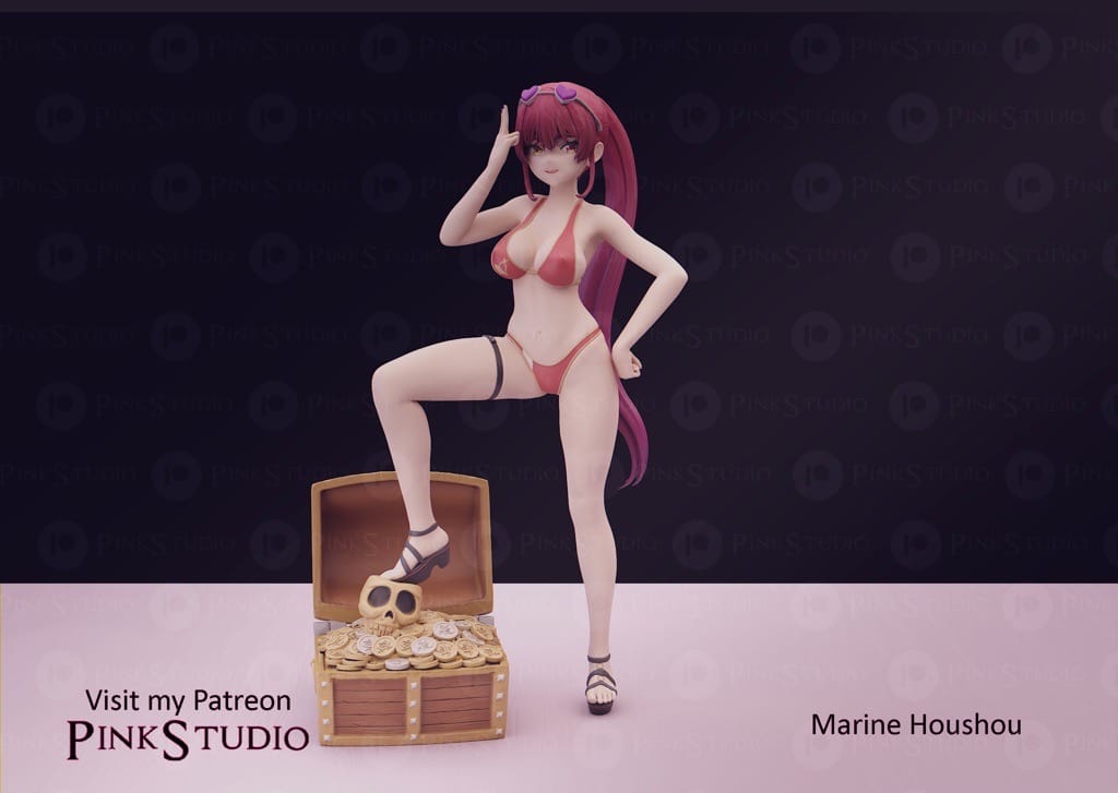 P站图纸印象馆 Pink Studio vtuber 宝钟玛琳 Pink Studio vtuber 宝钟玛琳