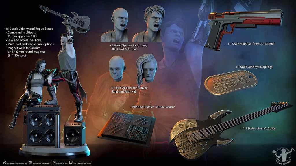 P站图纸印象馆 Ritual Casting 赛博朋克 约翰尼·银手和盗贼 Ritual Casting 赛博朋克 约翰尼·银手和盗贼