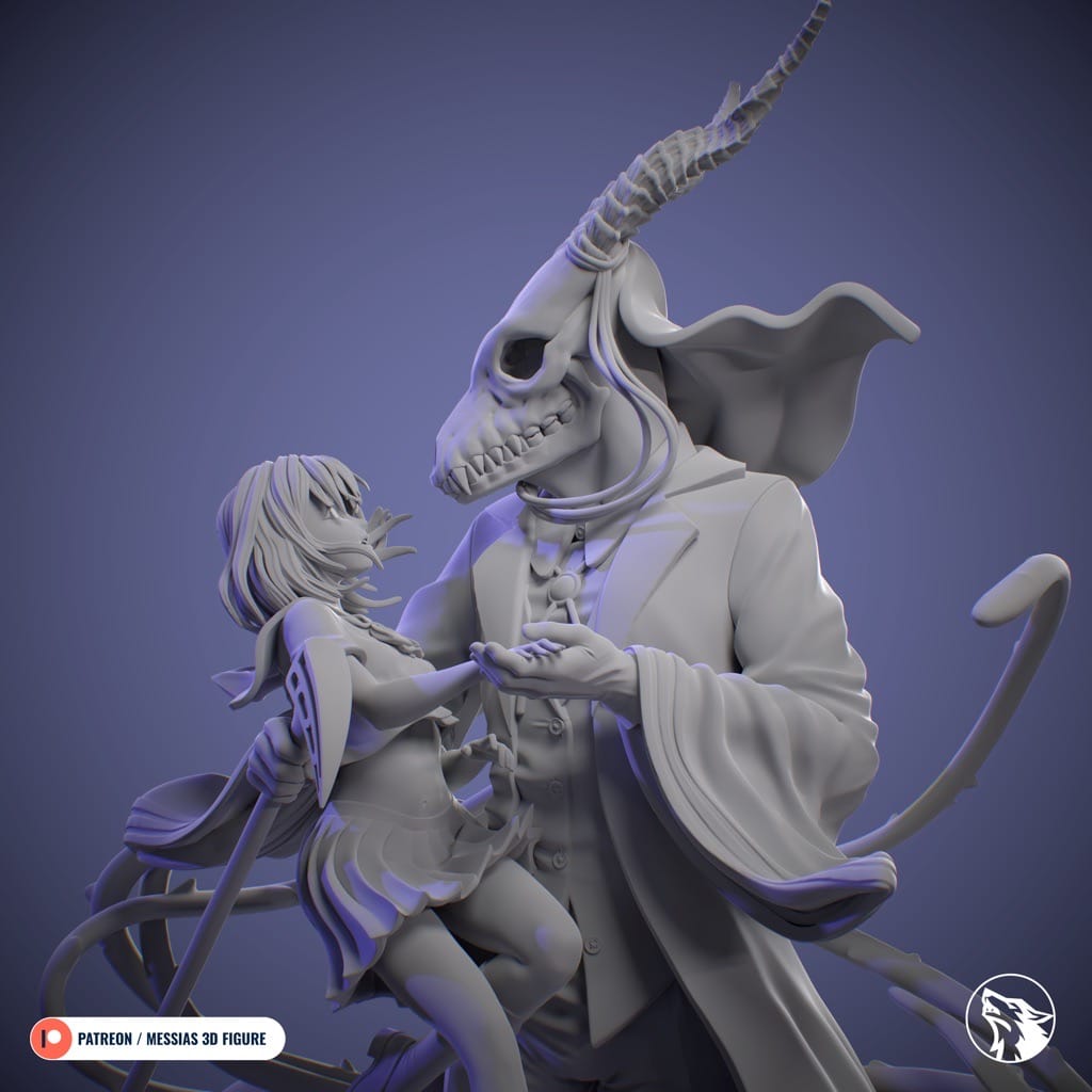 P站图纸印象馆 Messias 3D 魔法使的新娘 艾利亚斯和羽鸟智世 Messias 3D 魔法使的新娘 艾利亚斯和羽鸟智世