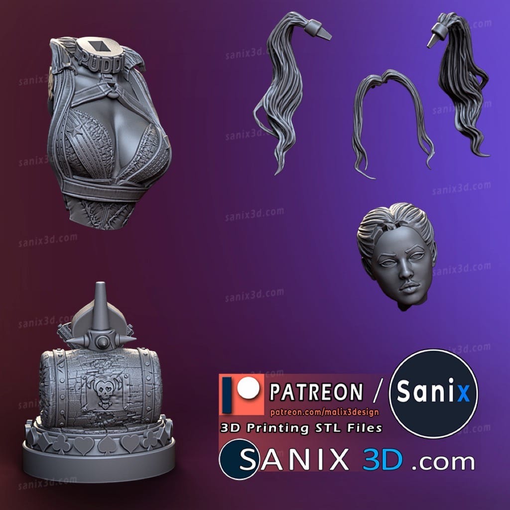 P站图纸印象馆 Sanix3d DC漫画 哈莉·奎茵 Sanix3d DC漫画 哈莉·奎茵