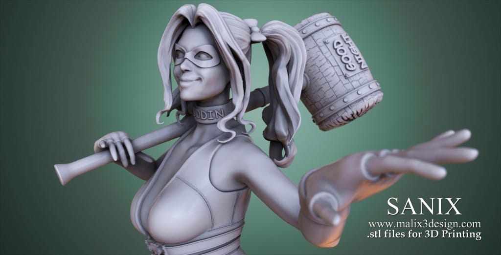 P站图纸印象馆 Sanix3d DC漫画 哈莉·奎茵 Sanix3d DC漫画 哈莉·奎茵