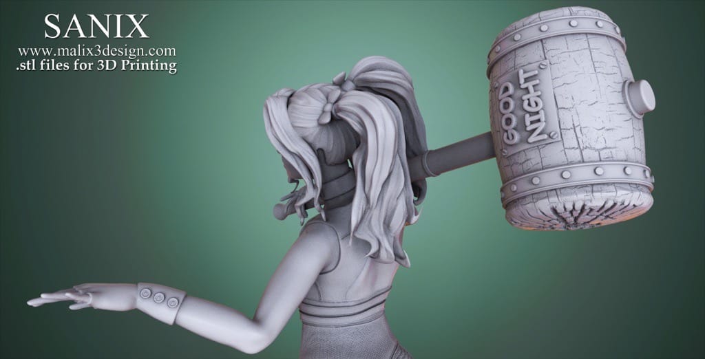 P站图纸印象馆 Sanix3d DC漫画 哈莉·奎茵 Sanix3d DC漫画 哈莉·奎茵