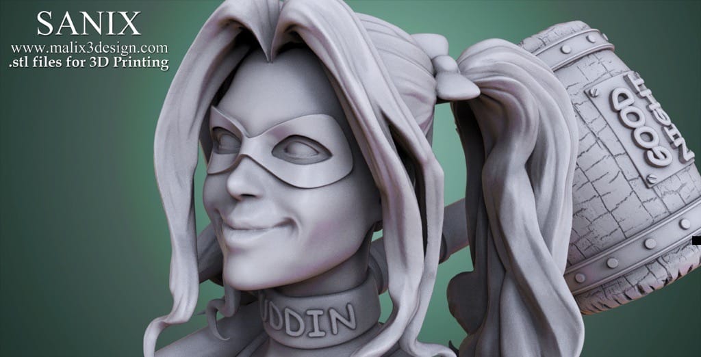 P站图纸印象馆 Sanix3d DC漫画 哈莉·奎茵 Sanix3d DC漫画 哈莉·奎茵