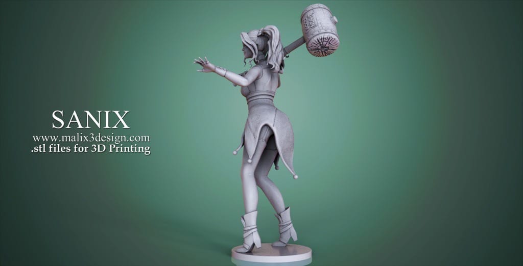 P站图纸印象馆 Sanix3d DC漫画 哈莉·奎茵 Sanix3d DC漫画 哈莉·奎茵