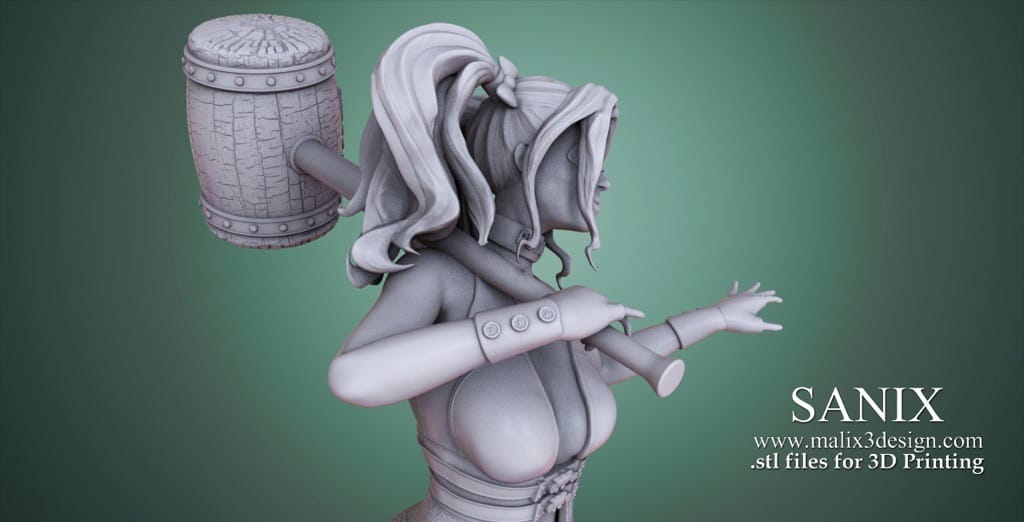 P站图纸印象馆 Sanix3d DC漫画 哈莉·奎茵 Sanix3d DC漫画 哈莉·奎茵