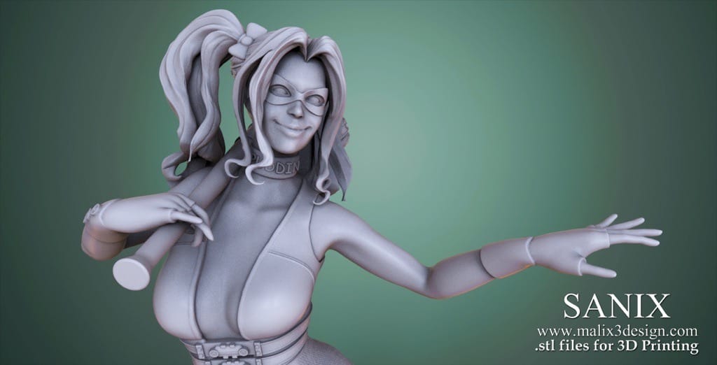 P站图纸印象馆 Sanix3d DC漫画 哈莉·奎茵 Sanix3d DC漫画 哈莉·奎茵