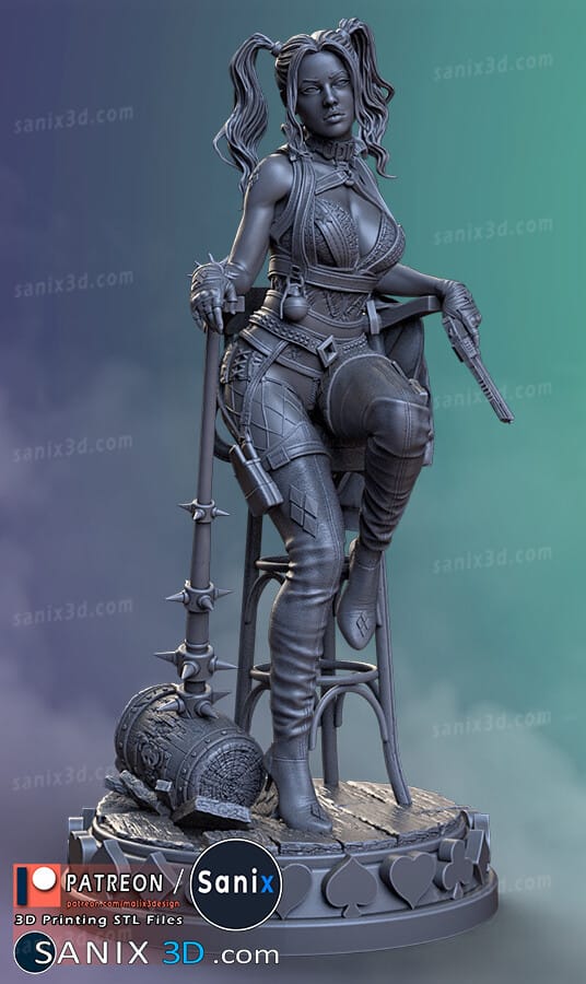 P站图纸印象馆 Sanix3d DC漫画 哈莉·奎茵 Sanix3d DC漫画 哈莉·奎茵