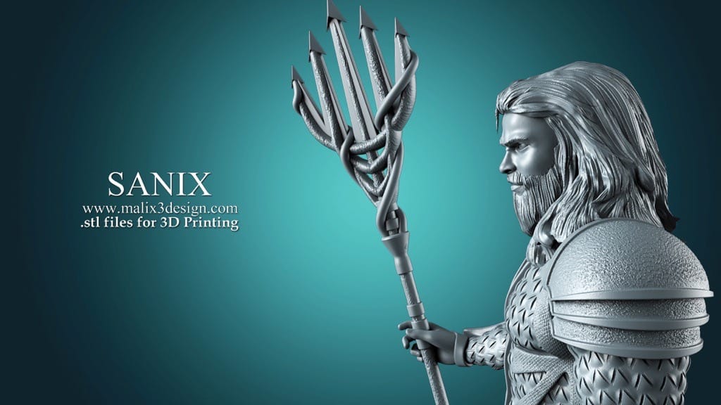 P站图纸印象馆 Sanix3d DC漫画 海王 Sanix3d DC漫画 海王