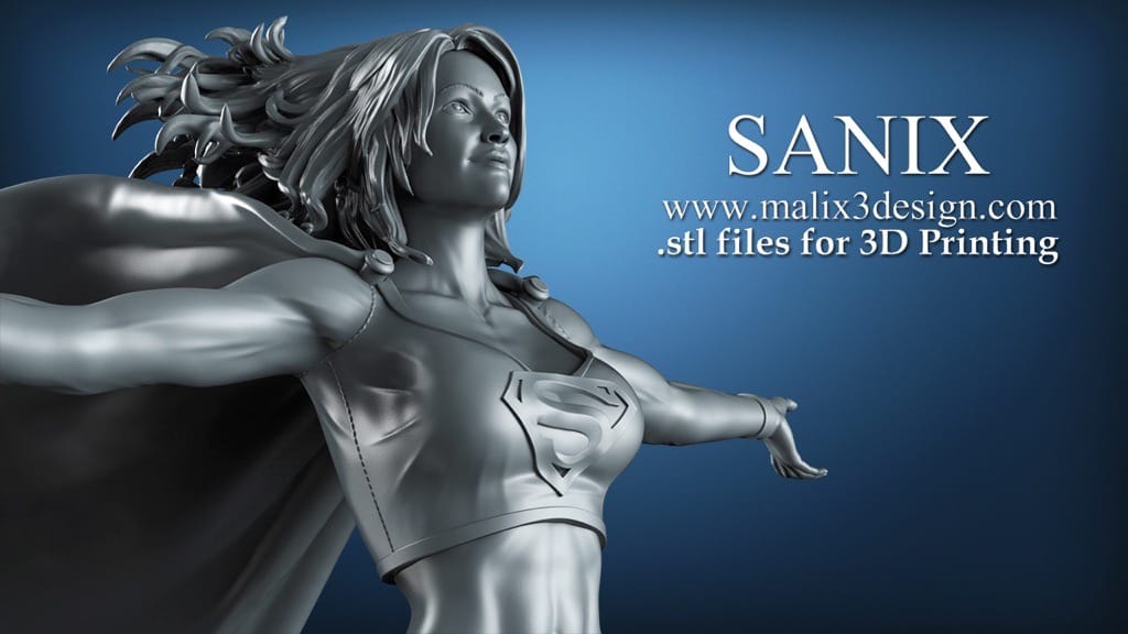 P站图纸印象馆 Sanix3d DC漫画 超级少女 Sanix3d DC漫画 超级少女