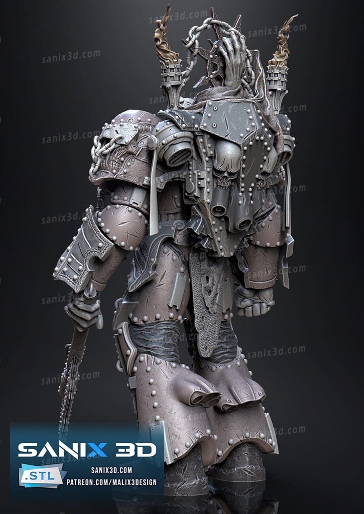 P站图纸印象馆 Sanix3d 战锤4k 混沌勇士 Sanix3d 战锤4k 混沌勇士